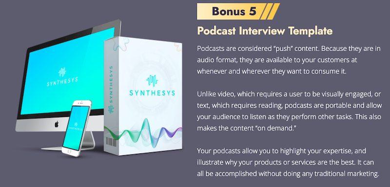 synthesys podcast interview templates