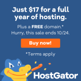 Hostgator One Year Hosting in $17 + FREE Domain in HG Birthday Sale